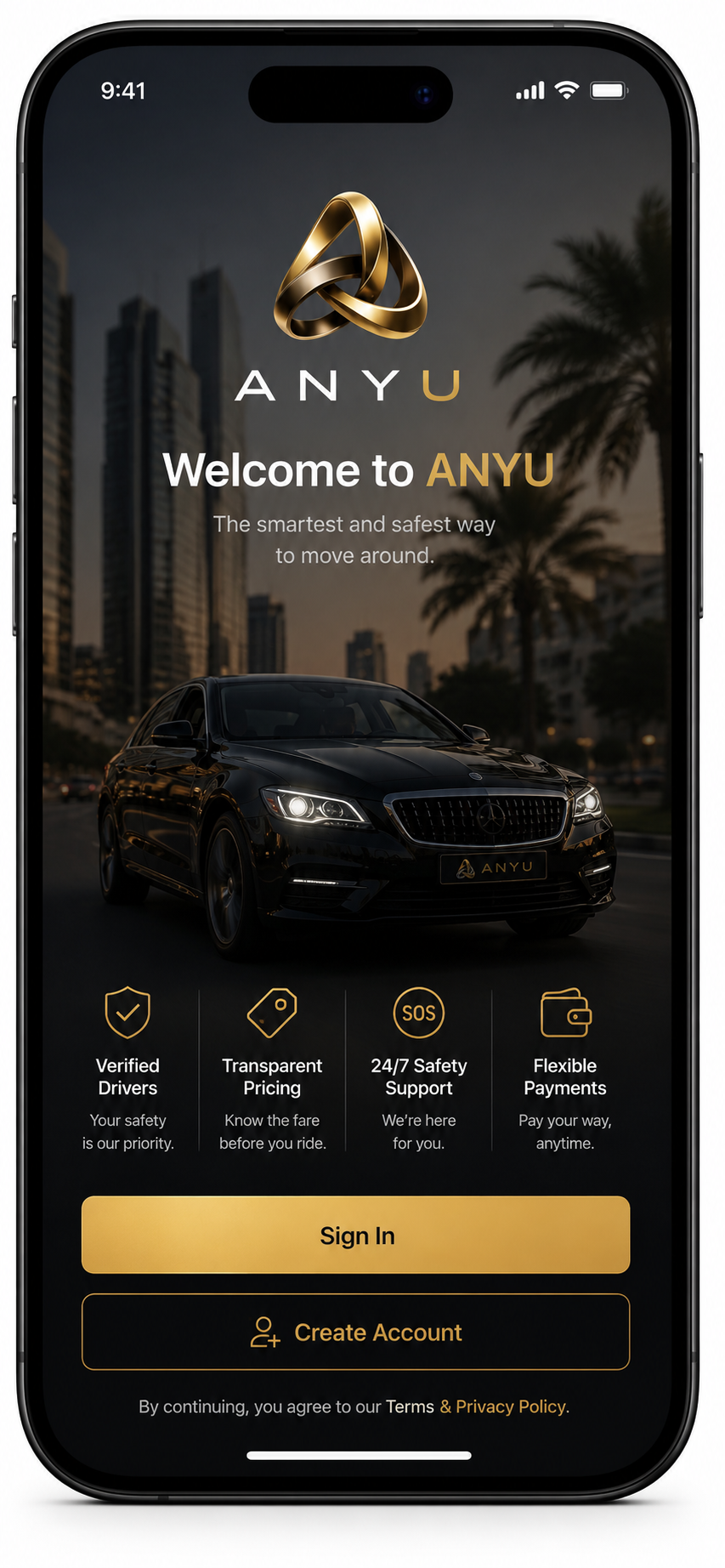 ANYU app welcome preview